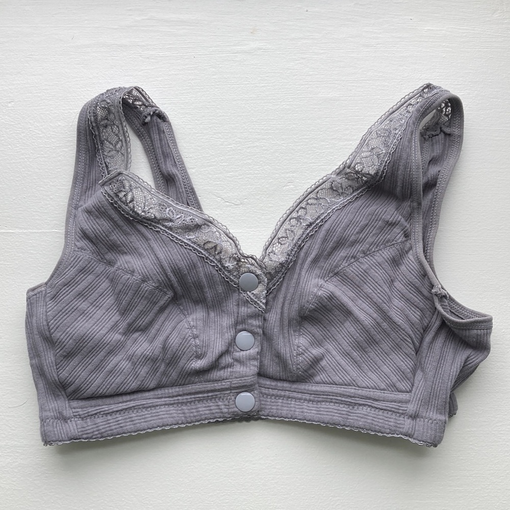 3 NWOT Button-Front Ribbed Bras - Picture 2 of 7